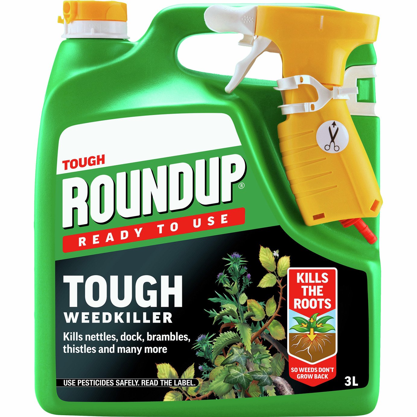 Roundup Tough Ready to Use Weedkiller - 3L