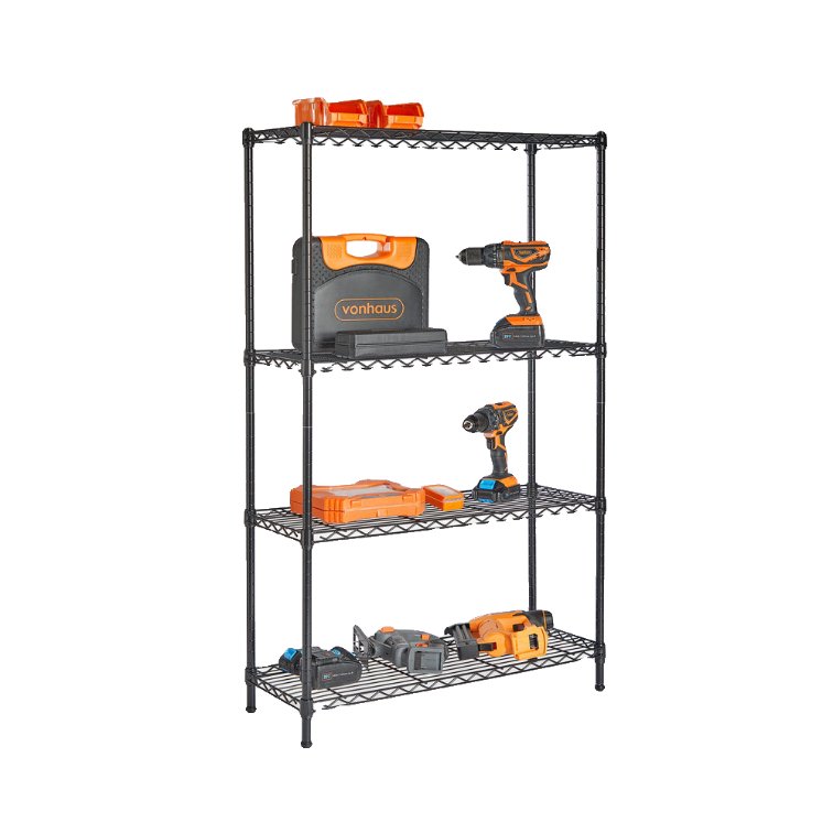 VonHaus 4 Tier Steel Wire Shelving Unit