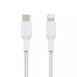 Belkin Braided USB-C to Lightning 1m Cable - White