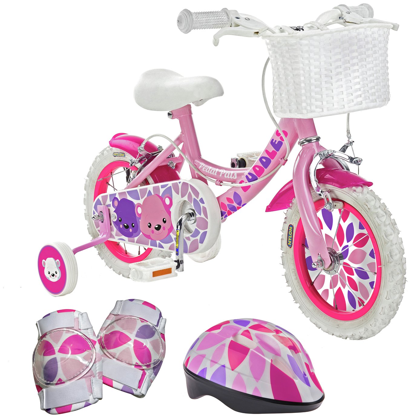 Pedal Pals 12 inch Kids Bike with Helmet and Knee Pads