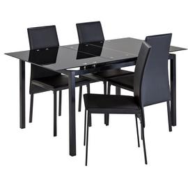 Argos Home Lido Glass Extending Dining Table & 4 Chairs