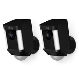 Ring Spotlight Battery Powered Security Camera -2 Pack Black