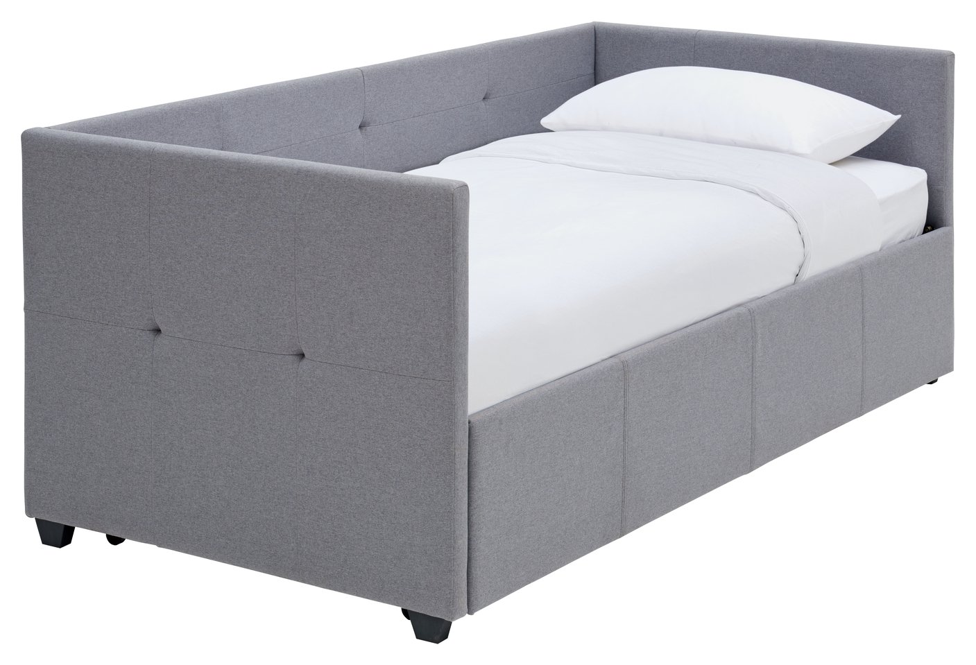Argos Home Tamara Trundle Day Bed with 2 Mattresses - Grey