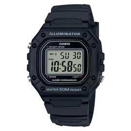 Casio Digital Illuminator Black Resin Strap Watch