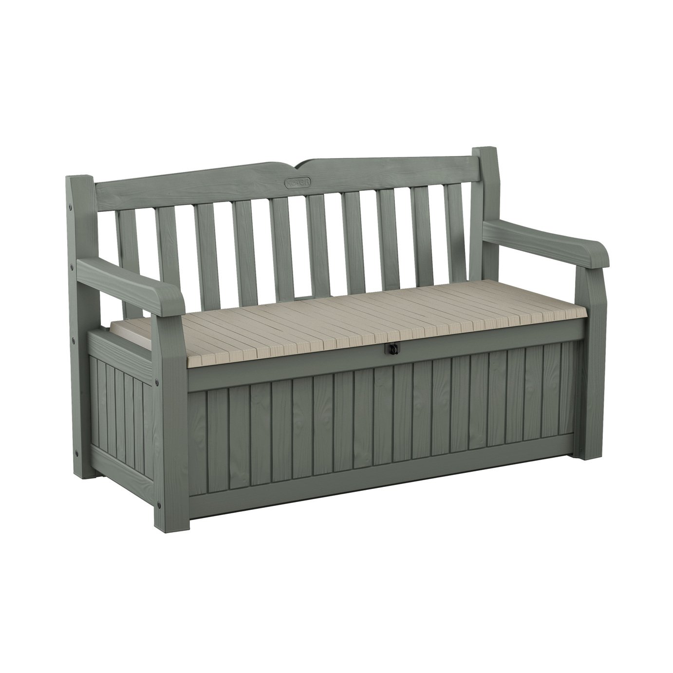 Keter Eden 265L Storage Bench - Beige Green