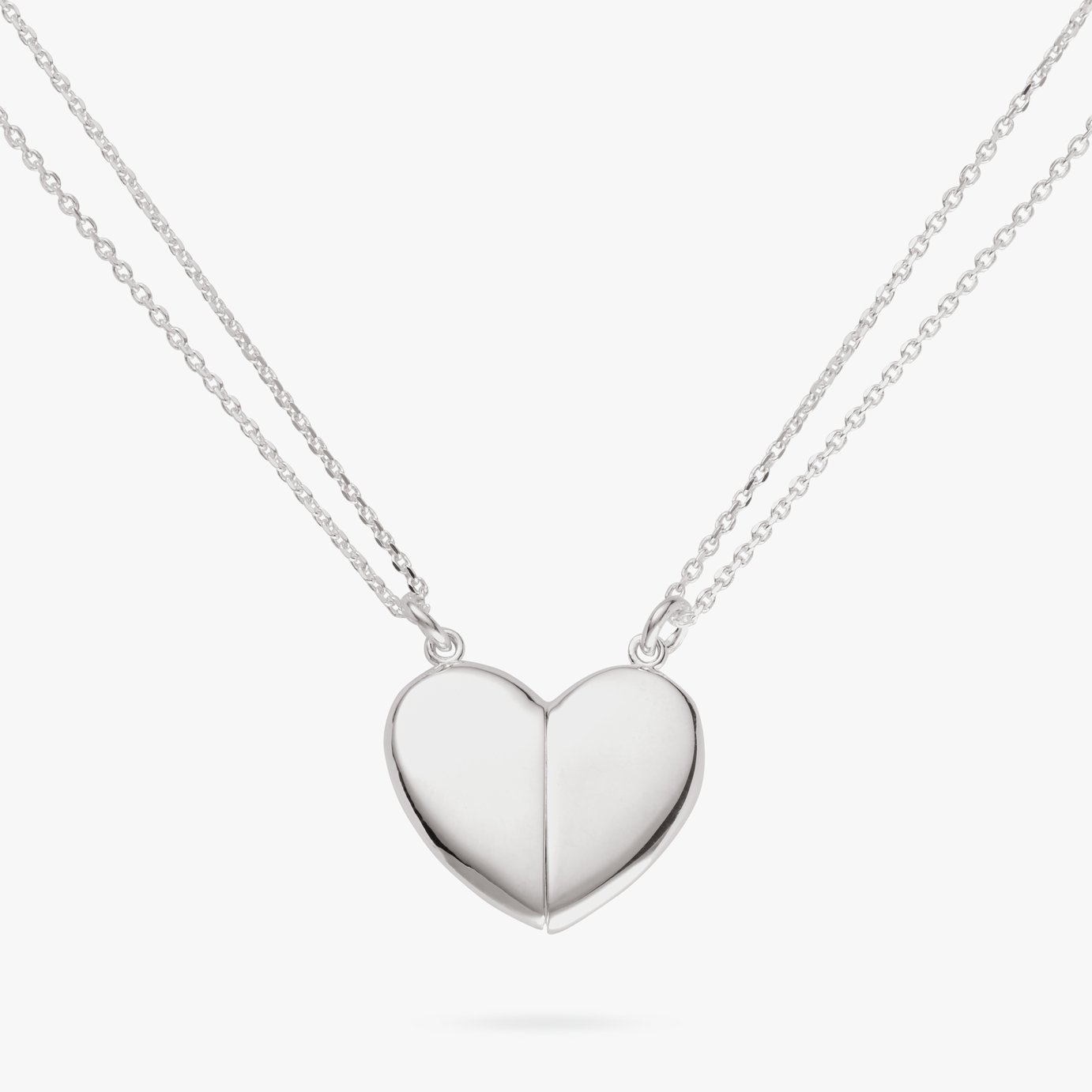 Revere Sterling Silver Split Heart Magnetic Pendants