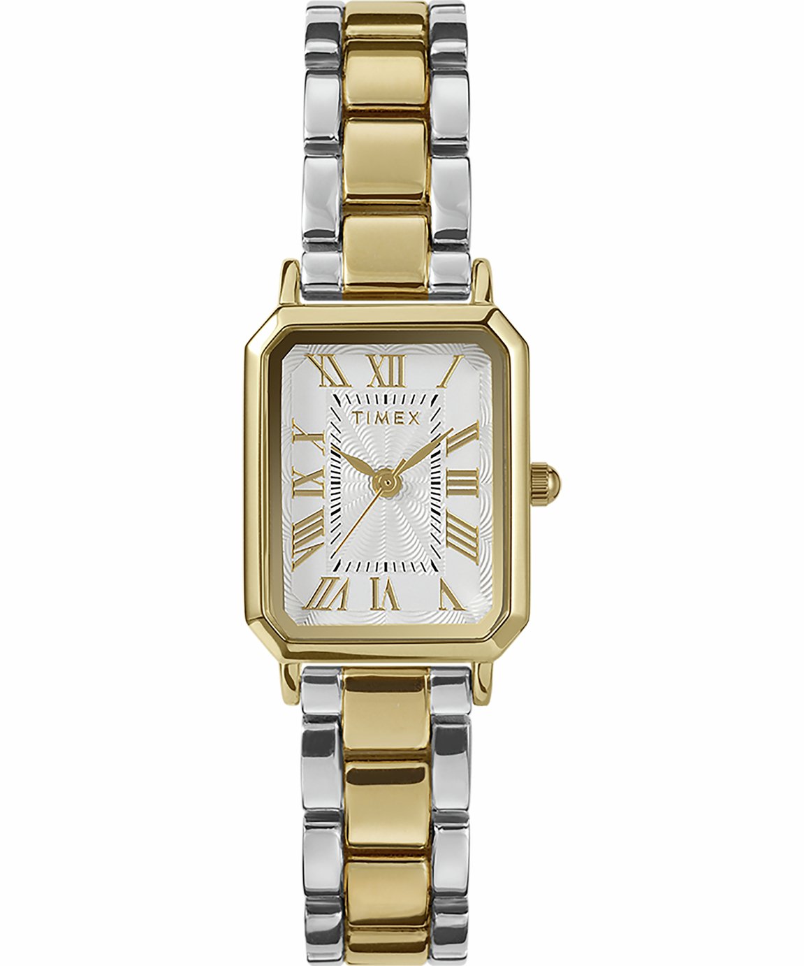 Timex Women's  Dress White Dial Two Tone Bracelet Watch