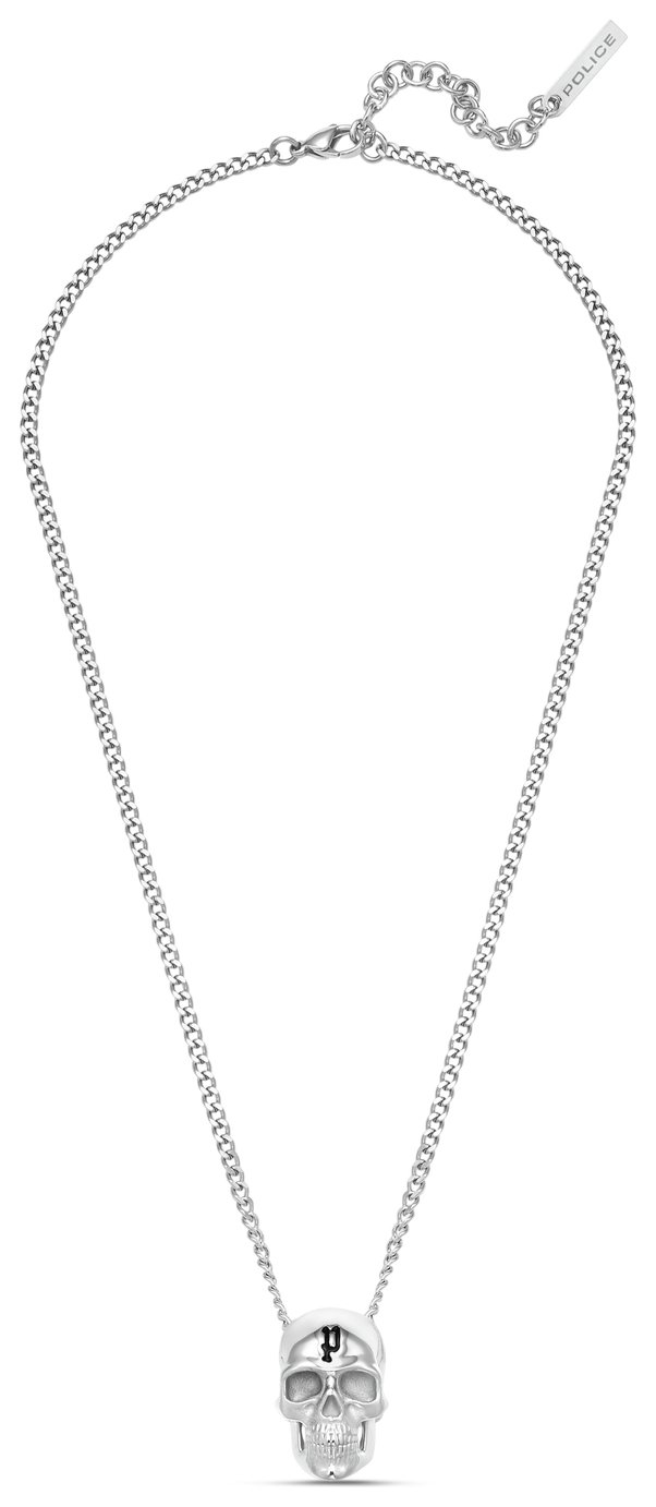 Police Stainless Steel Vertex Skull Chain Necklace