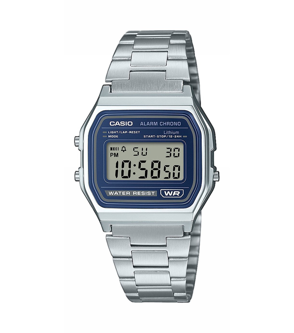 Casio Blue Case Vintage Stainless Steel Digital Watch
