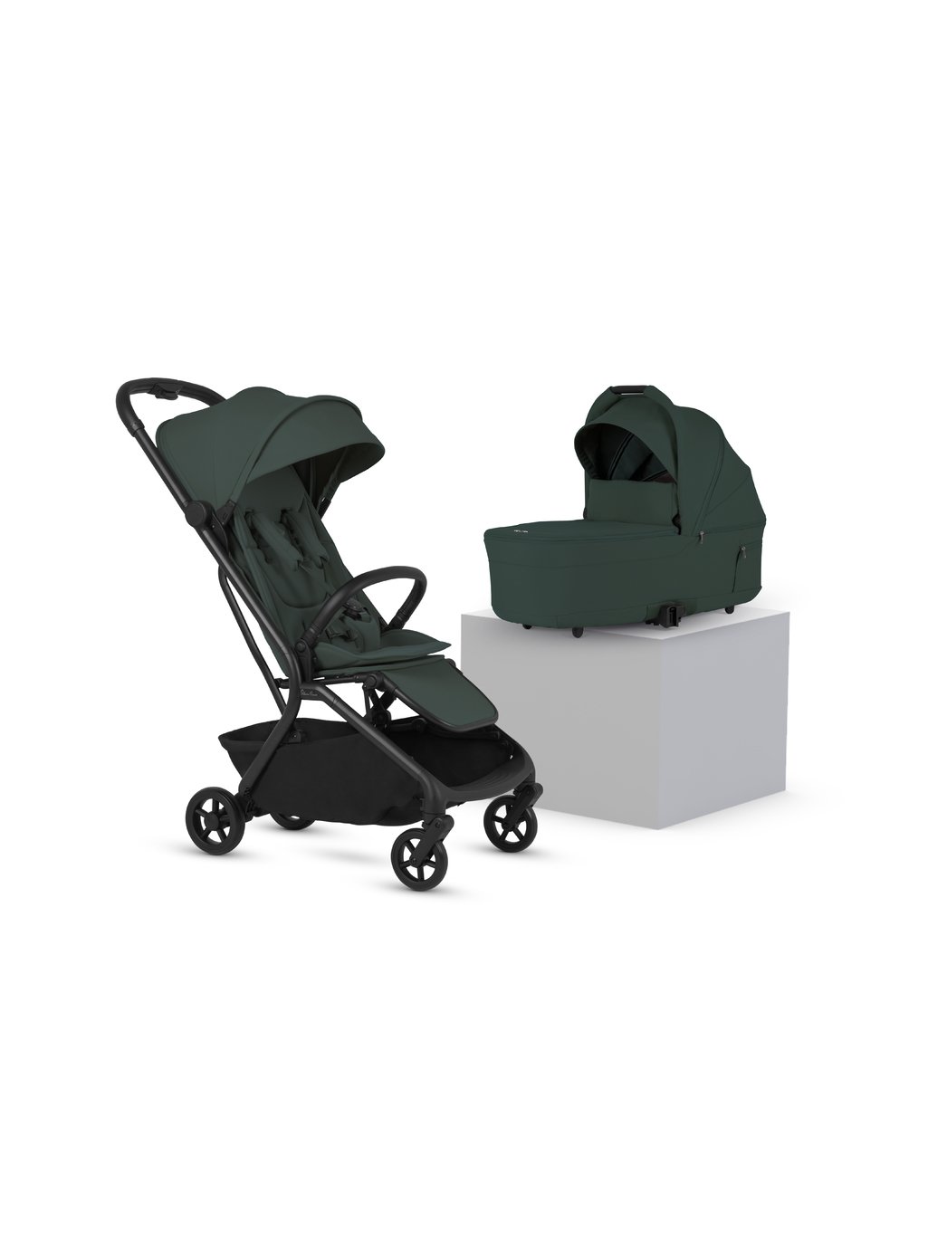 Silver Cross Nia Stroller and Carrycot - Conifer