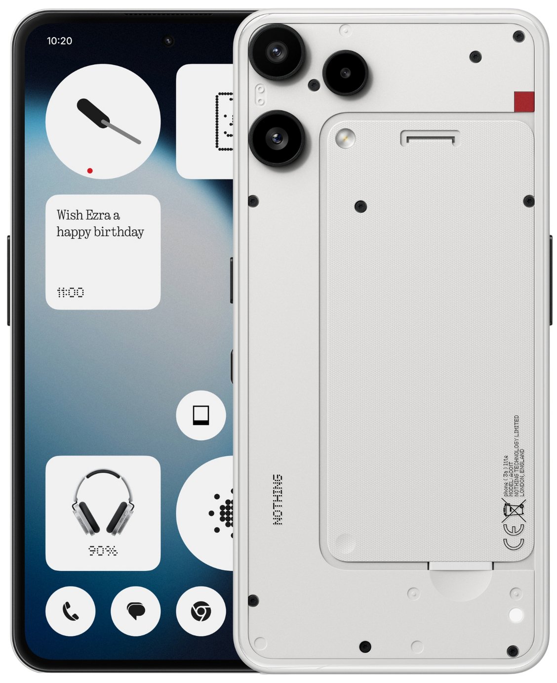 SIM Free Nothing Phone (3a) Lite 5G 128GB AI Phone - White