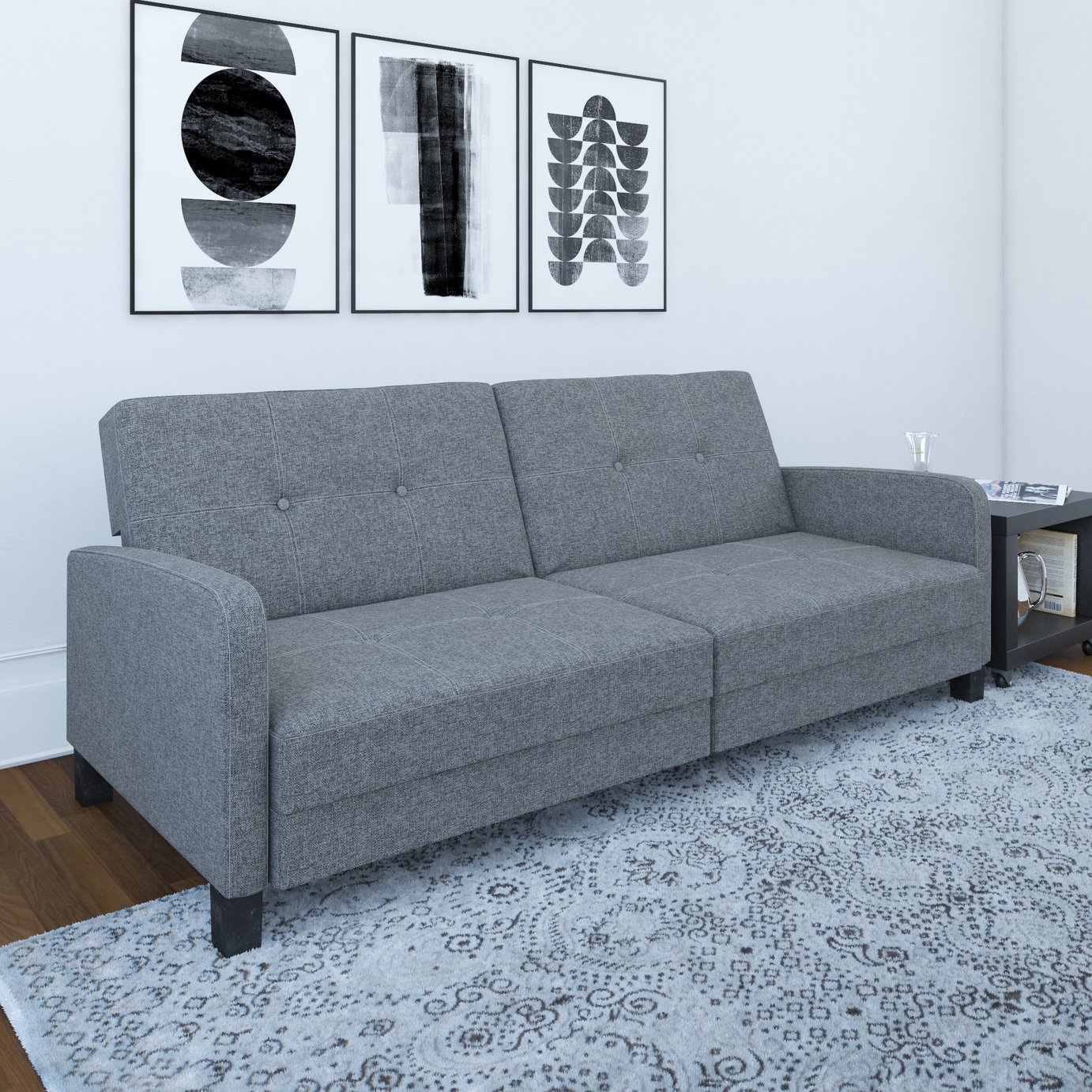 Dorel Boston Fabric Sofa Bed - Grey