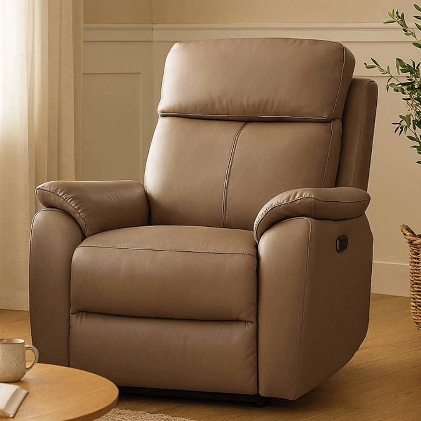 Aspire Kingsmere Power Recliner Chair - Brown