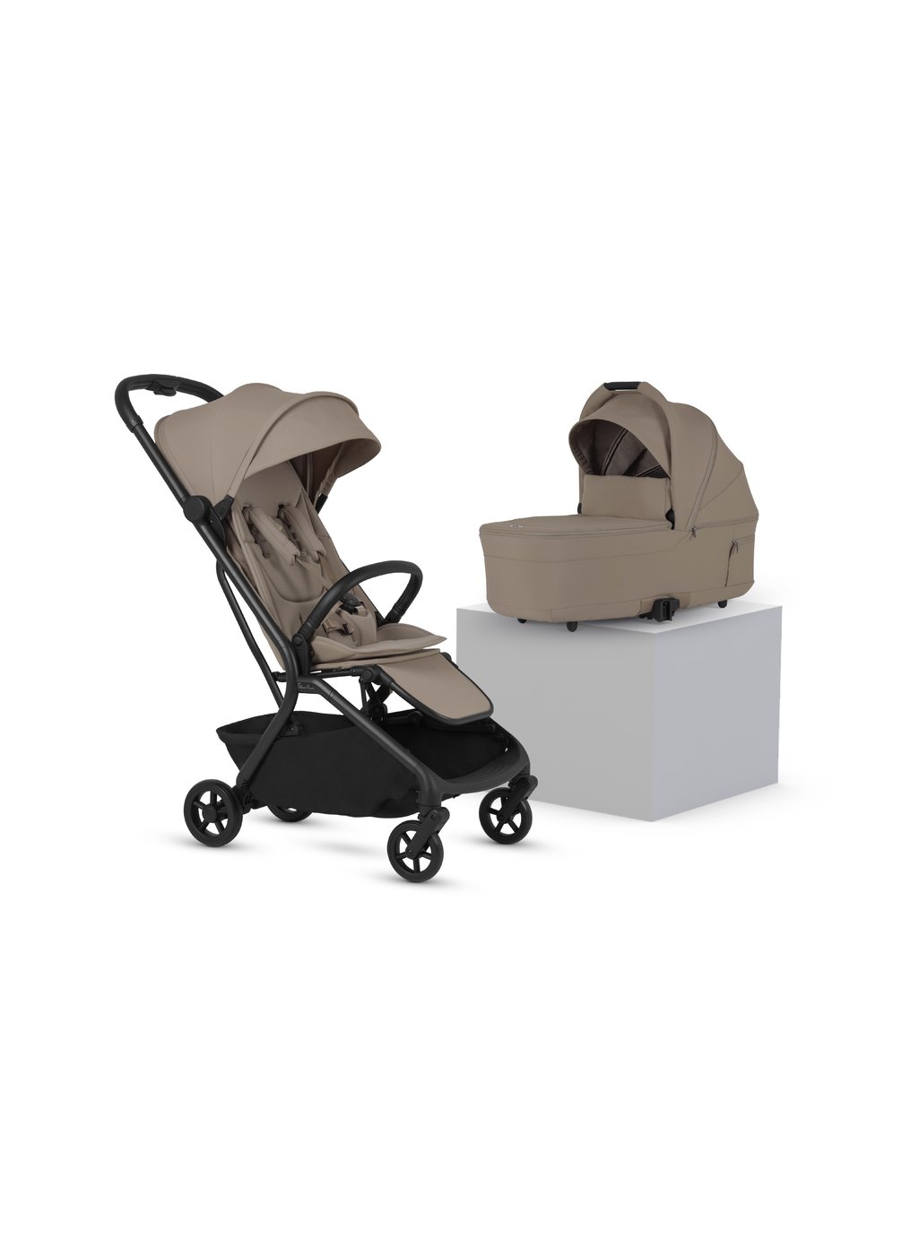 Silver Cross Nia Stroller and Carrycot - Champagne
