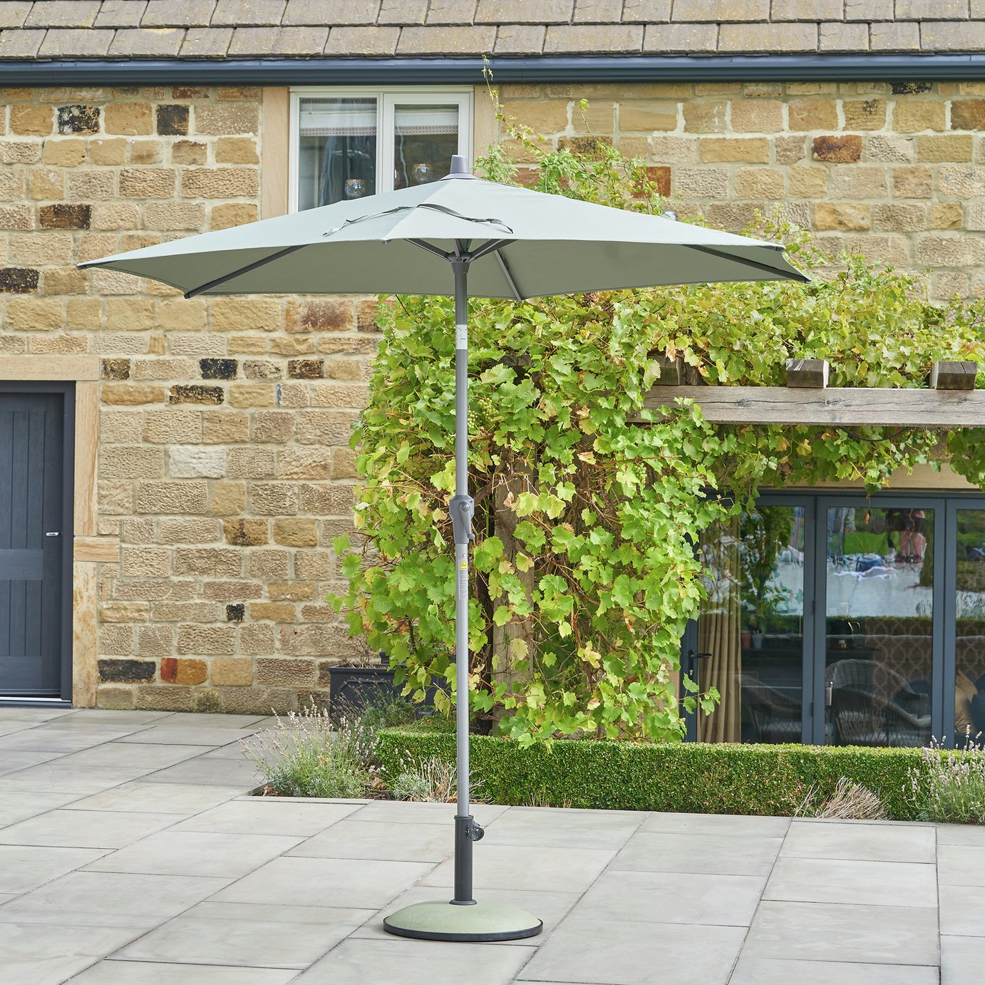 Pacific Riva 2.5m Centre-Pole Garden Parasol - Olive
