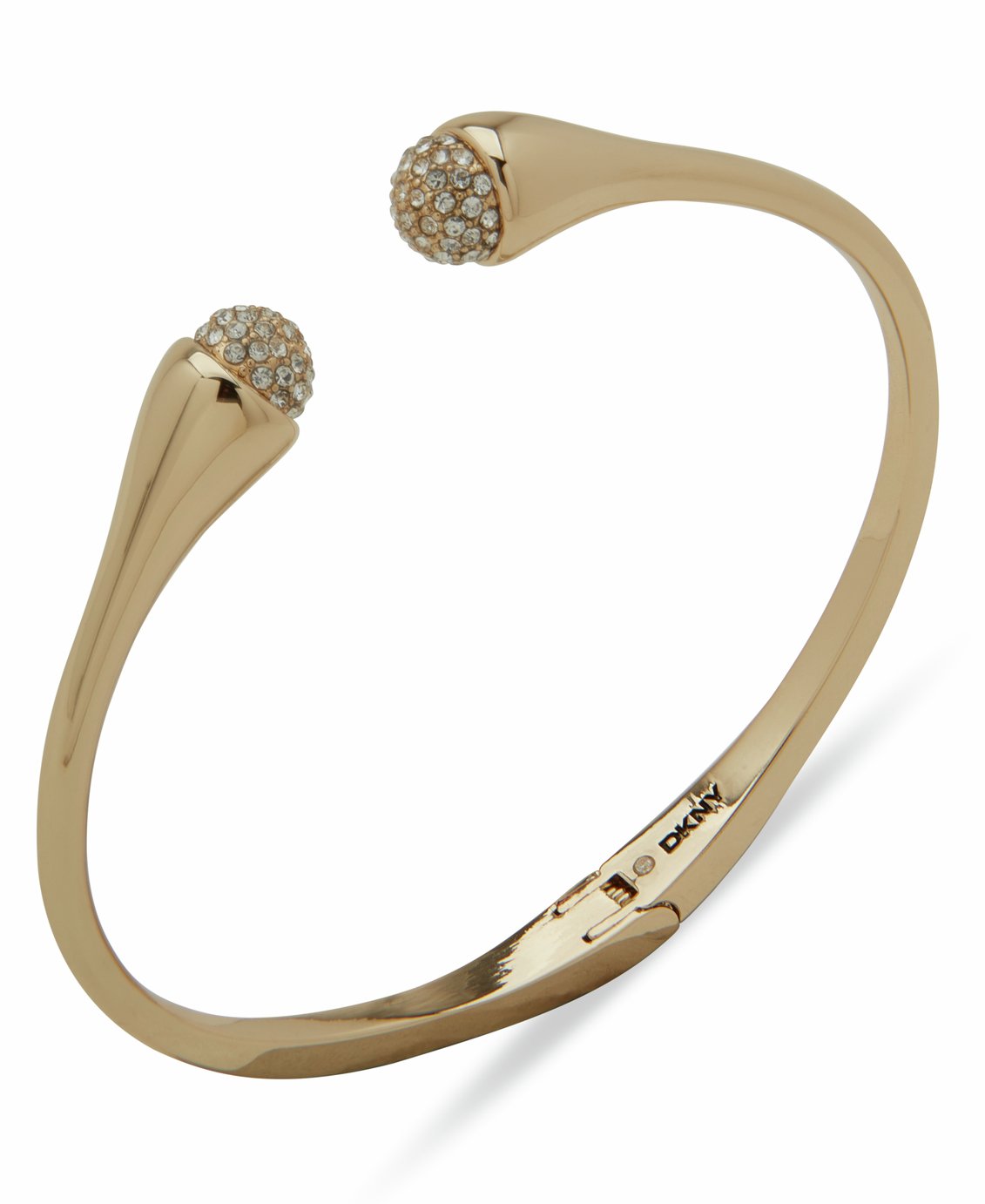DKNY Gold Tone Pave Cuff Bracelet