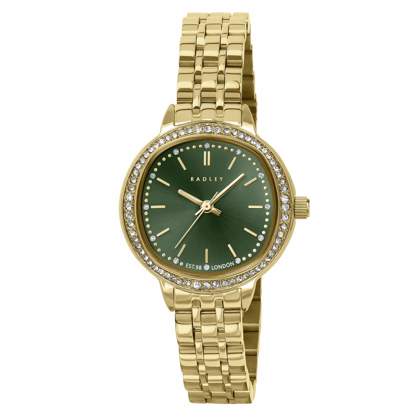 Radley Green Dial Gold Plated Stainless Steel Bracelet Watch