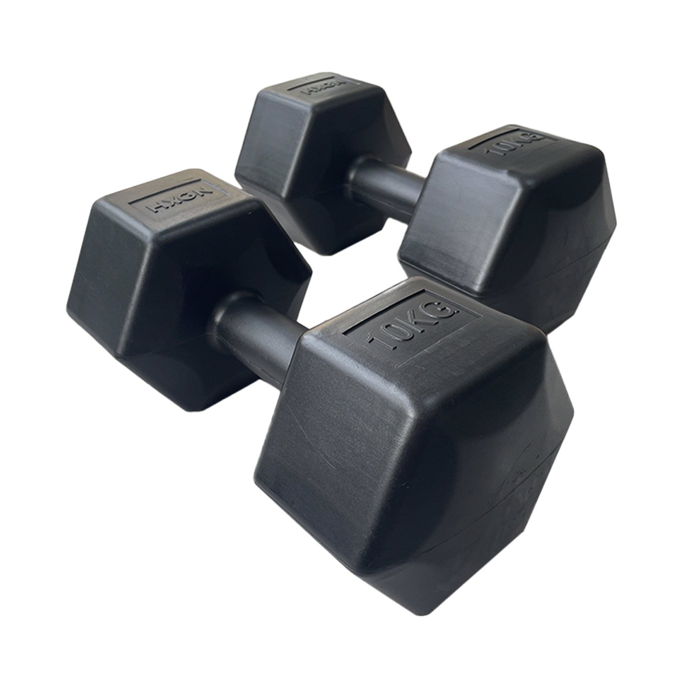 HXGN Vinyl Hex Dumbbells - 2 x 10kg