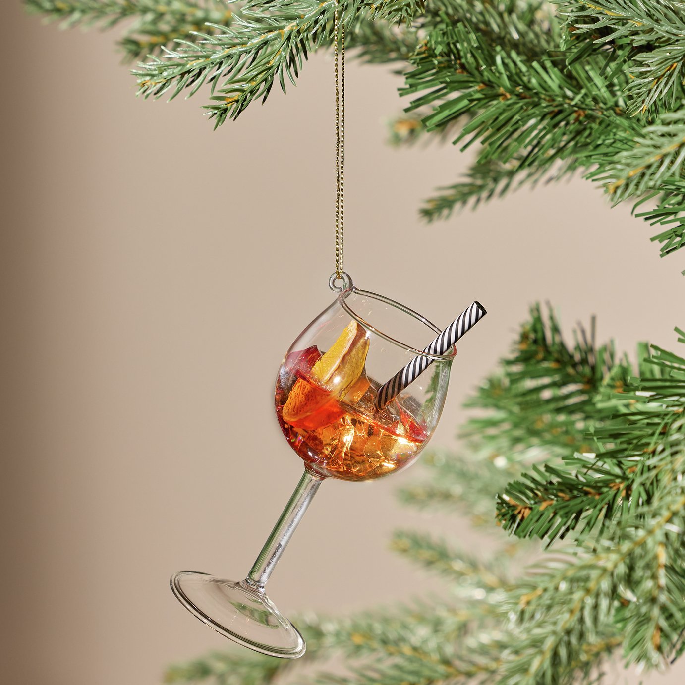 Argos Home Cocktail Glass Hanging Christmas Ornament
