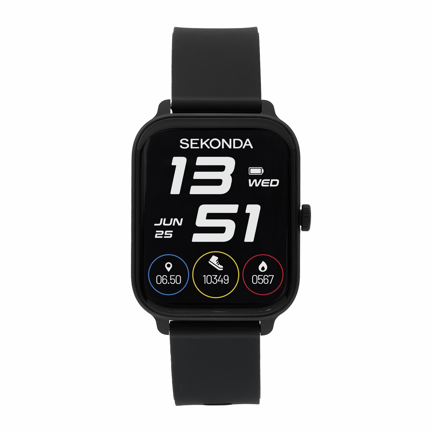 Sekonda Motion Go Black Silicone Strap Smart Watch