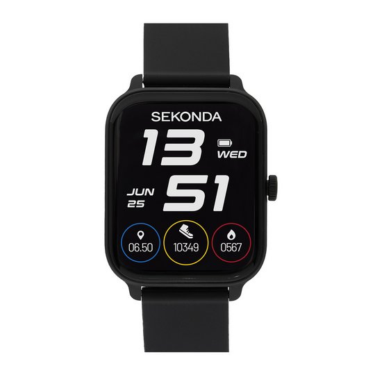 Sekonda Motion Go Black Silicone Strap Smart Watch