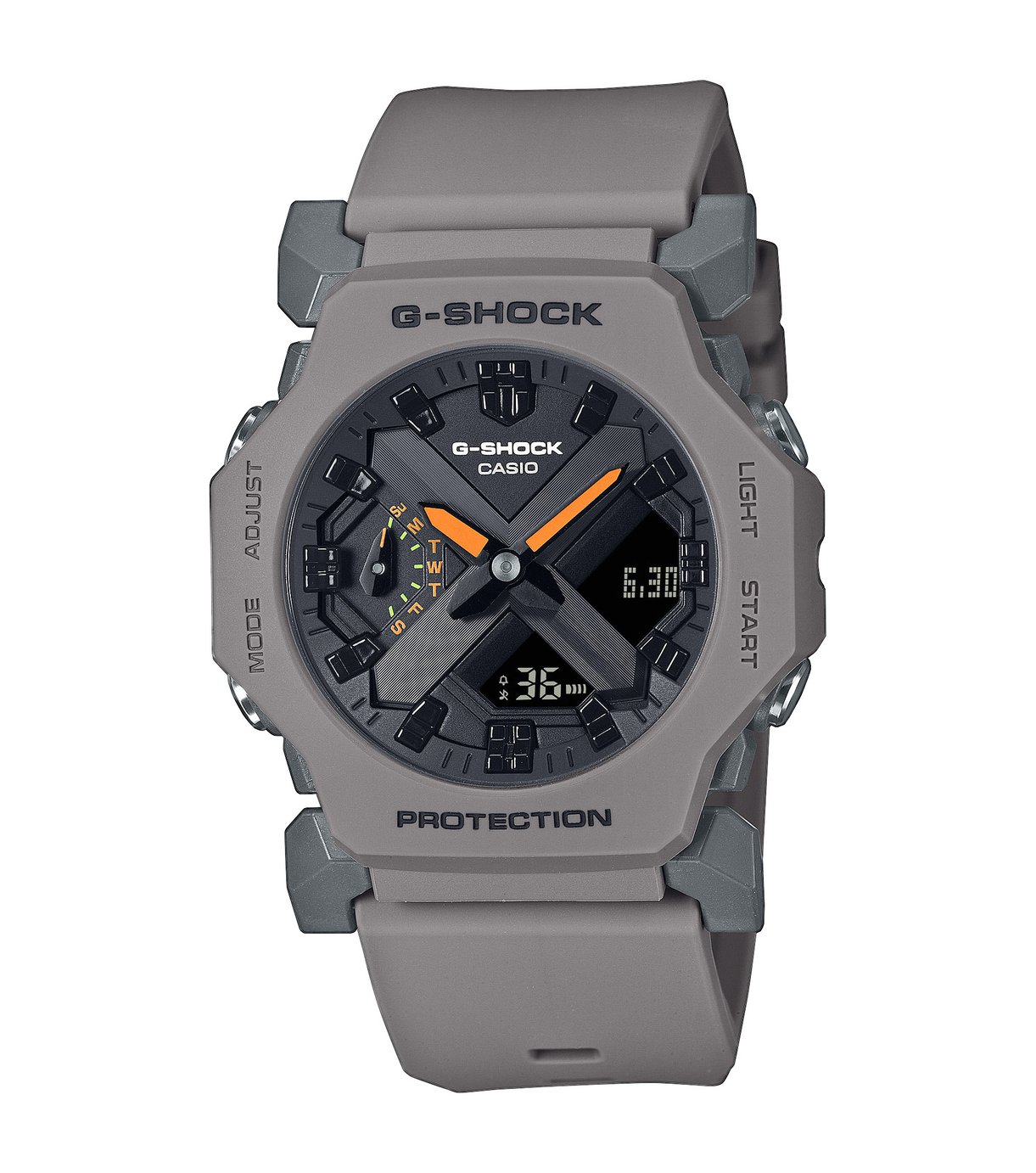 Casio G-Shock Black Dial Grey Strap Digital Analogue Watch