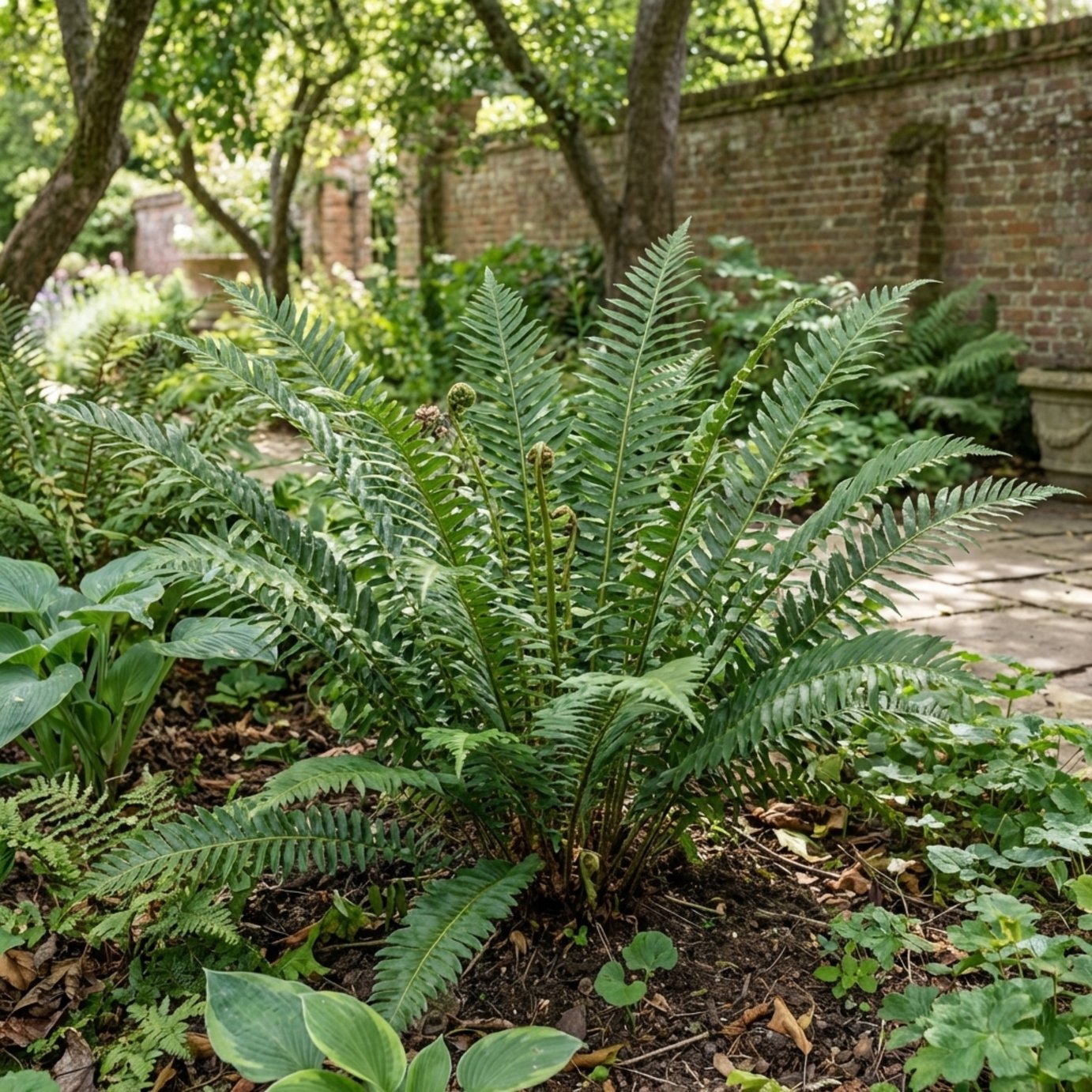 Accelopack Brauns Holly Fern Perennial Plant - Pack of 3