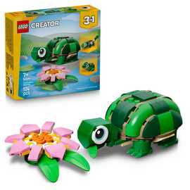 LEGO Creator 3in1 Turtle with a Water Lily Flower Toy 31377