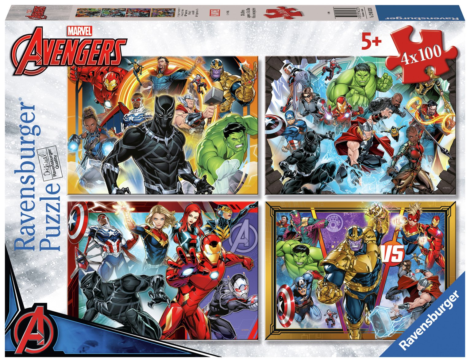 Marvel Avengers 4 X 100 Pieces Puzzle