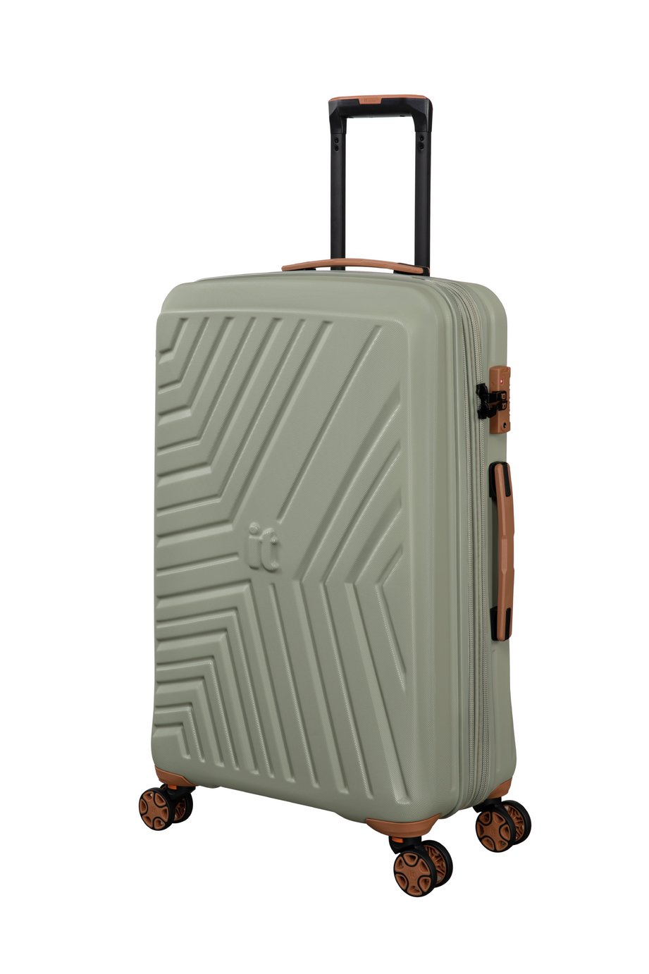 IT Luggage Convertible Expandable 8 Wheel Hard Medium Suitcase - Stone