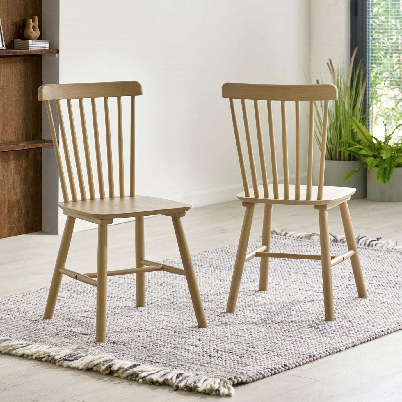 Julian Bowen Sakura Pair of Dining Chairs - Natural Wood