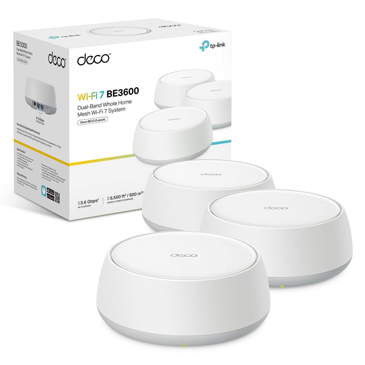 TP-Link Deco BE22 Whole Home Mesh Wi-Fi System – 3 Pack