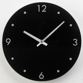 Argos Home Round Glass Wall Clock - Black
