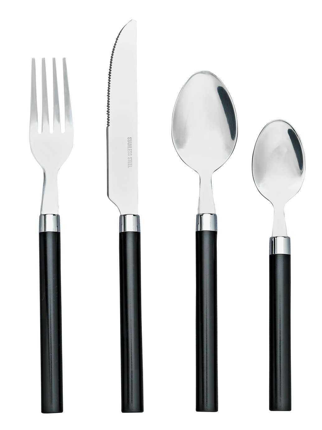 Argos Home 16 Piece Cutlery Set - Black