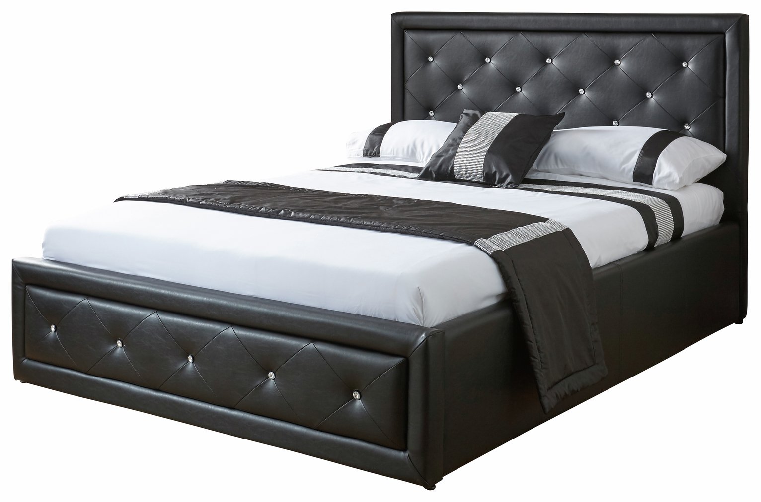 GFW Hollywood Crushed Velvet Bed Frame