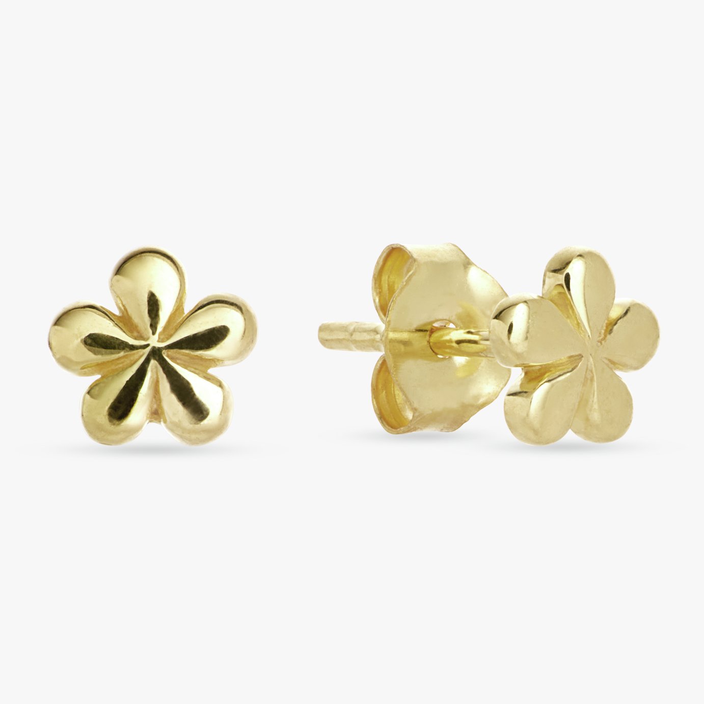 Revere Gold Plated Sterling Silver Flower Stud Earrings