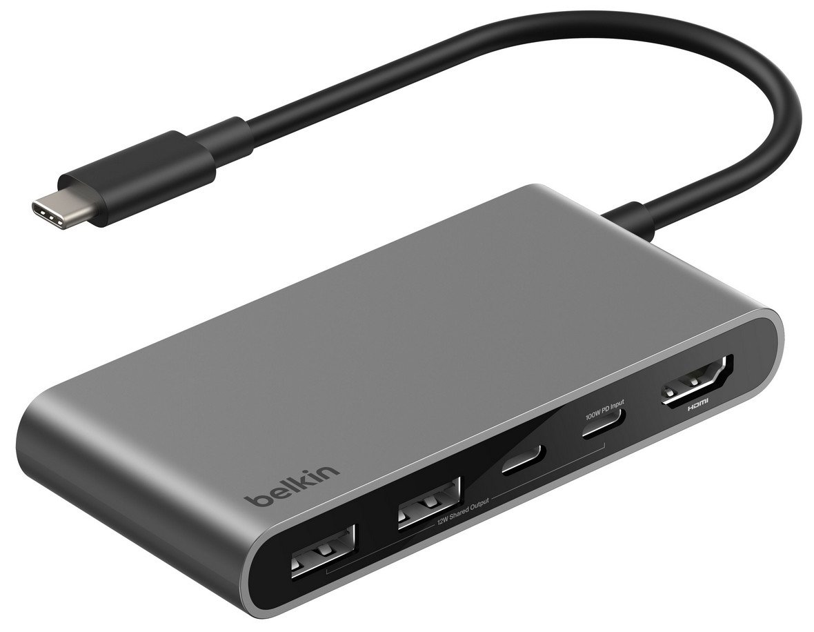 Belkin 5 Port USB-C Hub with Dual USB-A, USB-C & HDMI Port