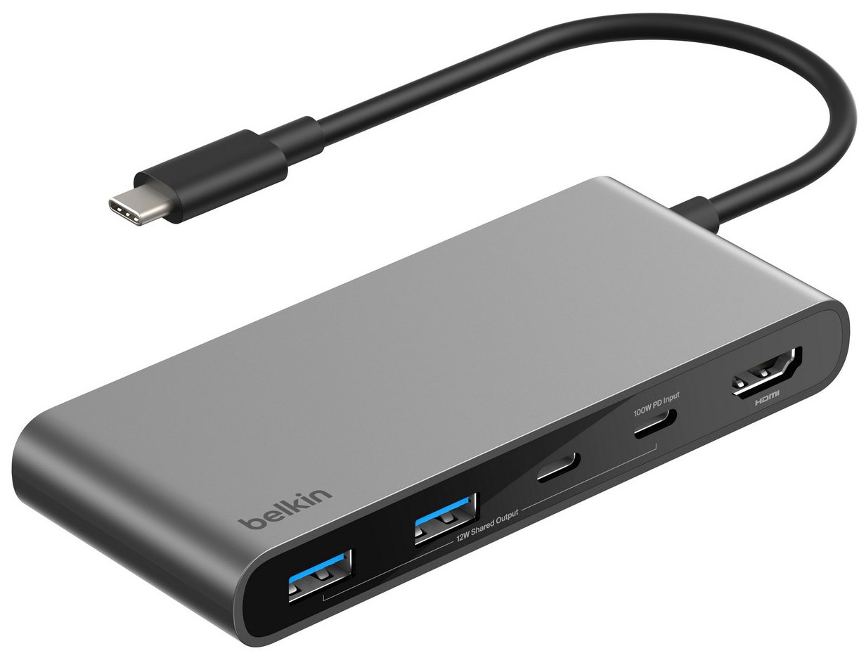 Belkin 7 Port USB-C Hub with USB-A, USB-C, HDMI & SD Card Slot