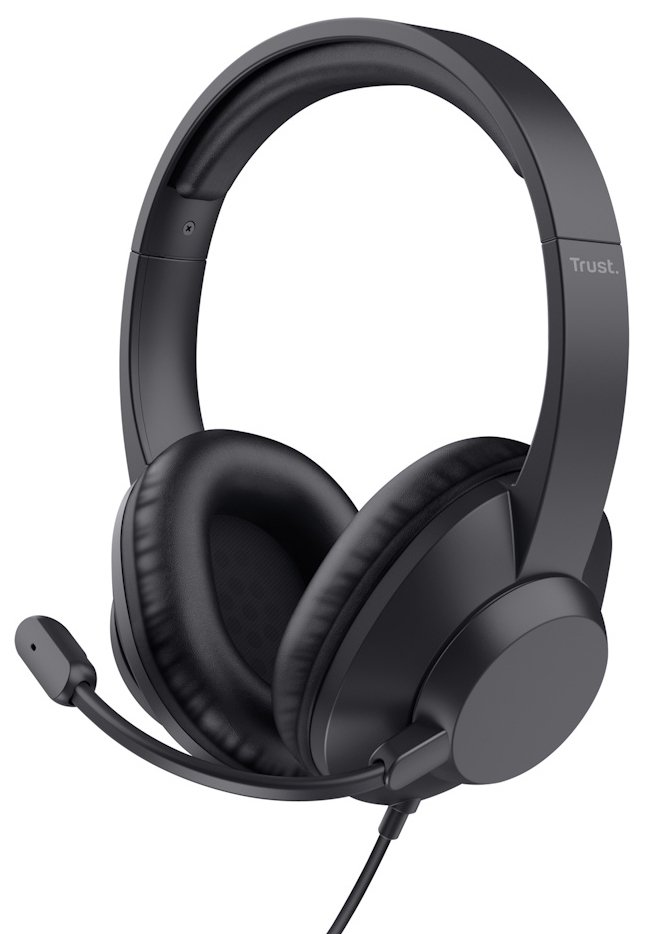 Trust Ayda Max Over-Ear USB PC Headset - Black