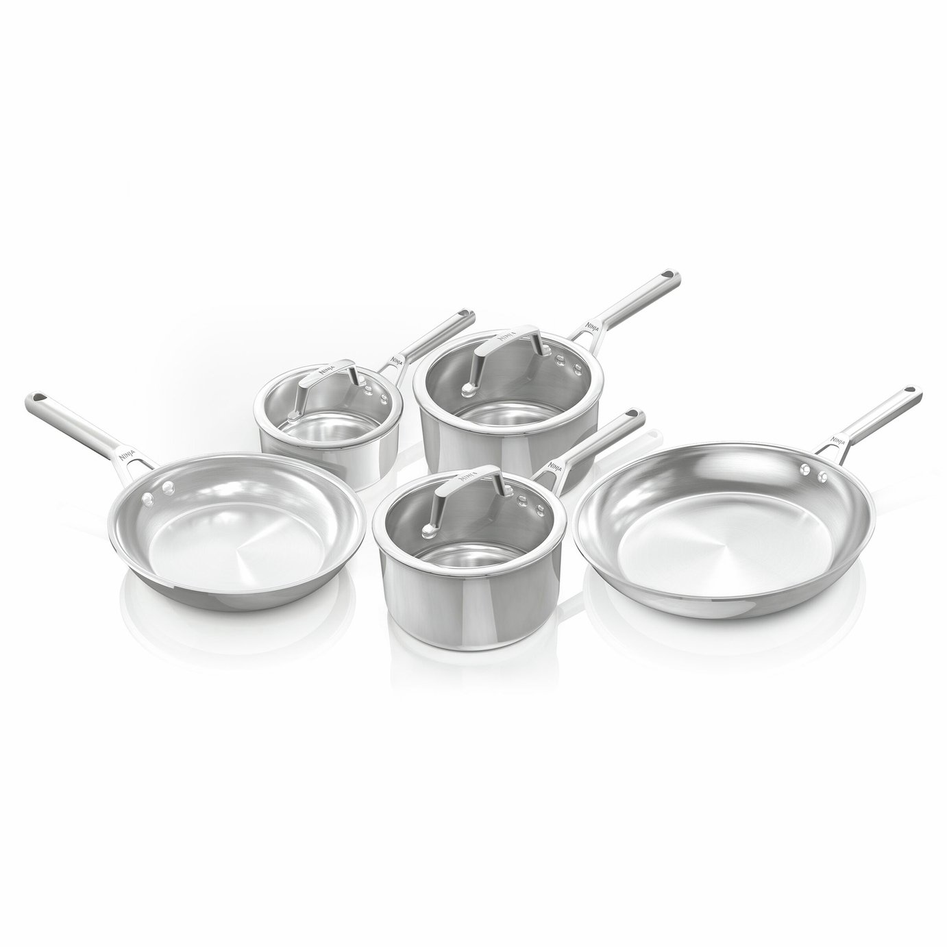 Ninja EverClad 5 Piece Stainless Steel Pan Set - Silver