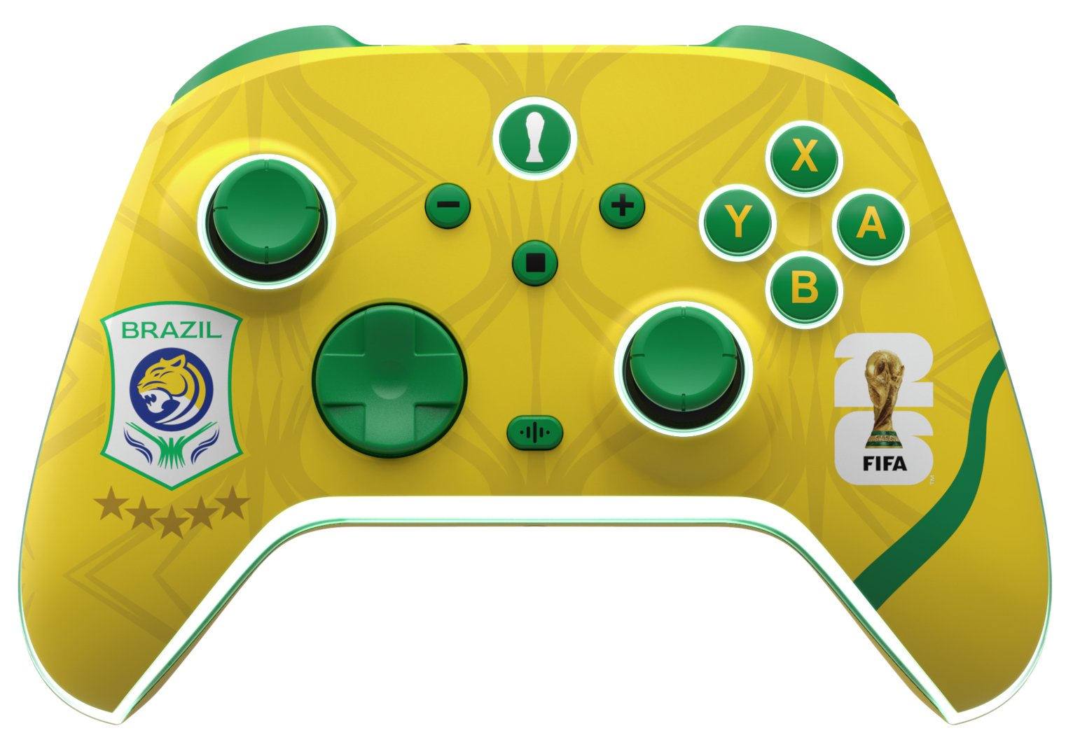 FIFA World Cup 26 AURORA+ Brazil Switch 1 & 2, PC Wireless Controller - Yellow