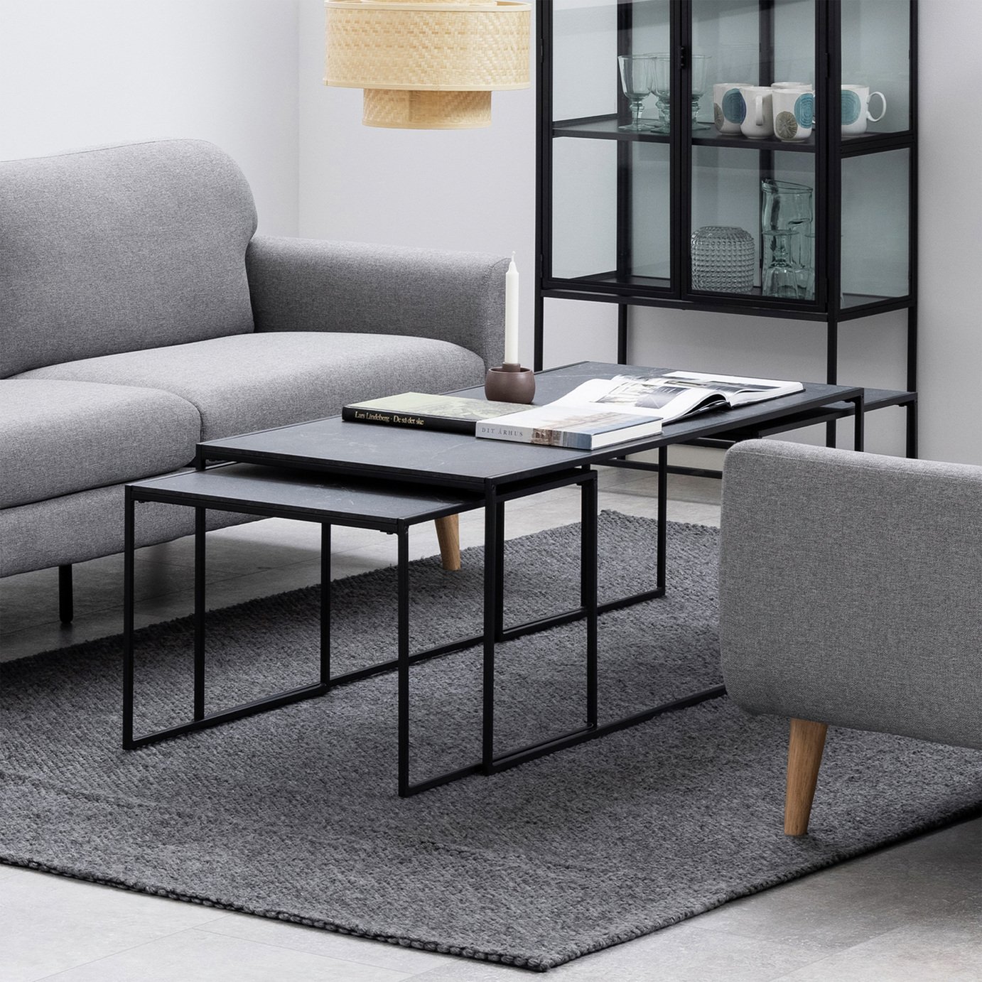 Furniture To Go Infinity Coffee Table Set - Black