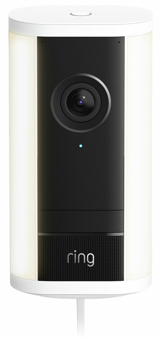 Ring Spotlight Cam Pro (2nd Gen) with Plug-In Adaptor 4K Security Camera - White