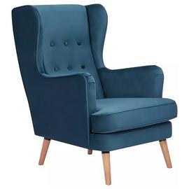 Buy Habitat Callie Fabric Wingback Chair Teal Armchairs and