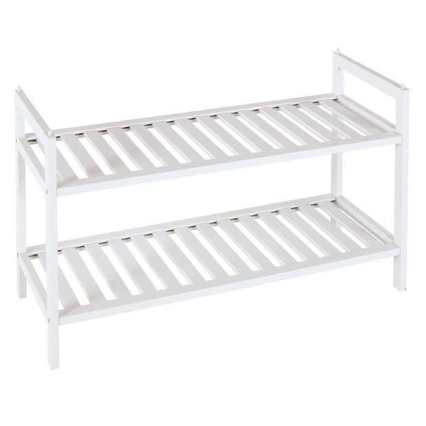 White wood hot sale shoe shelf