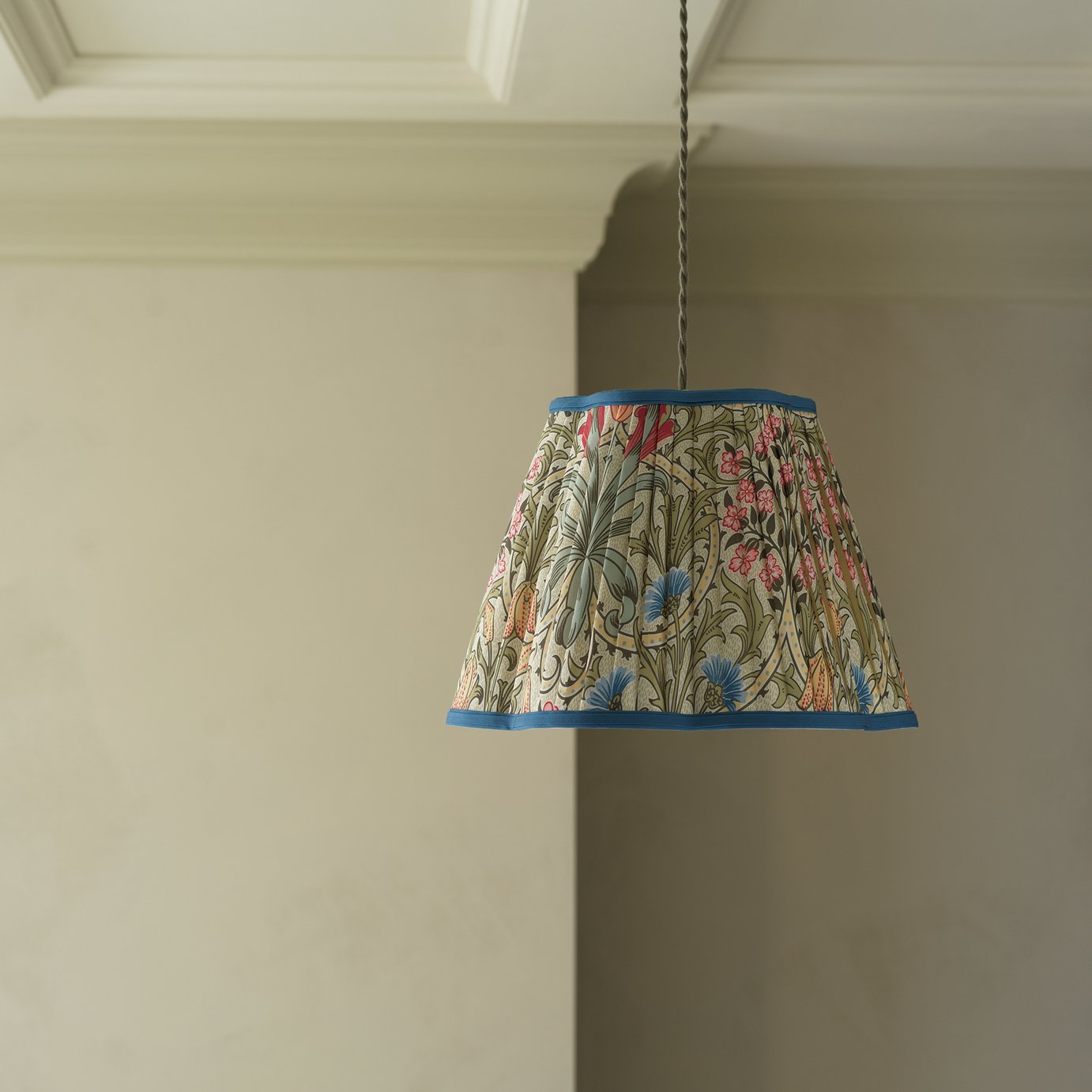 Habitat x Morris & Co. Woodland Weeds Pleated Easy Fit Lampshade - 35cm