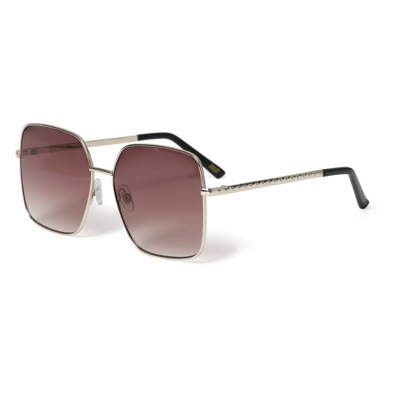 Liars & Lovers Brown Metal Square Sunglasses