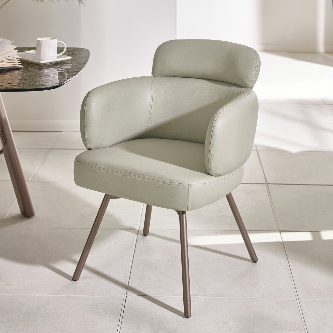 Julian Bowen Callisto Pair of Dining Chairs - Beige