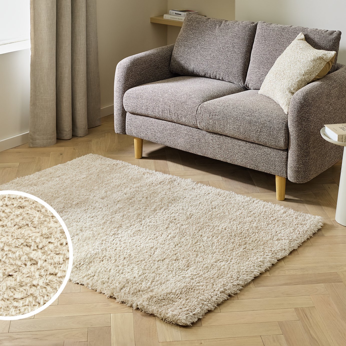 Argos Home Cosy Ivory Rug - 160x230cm