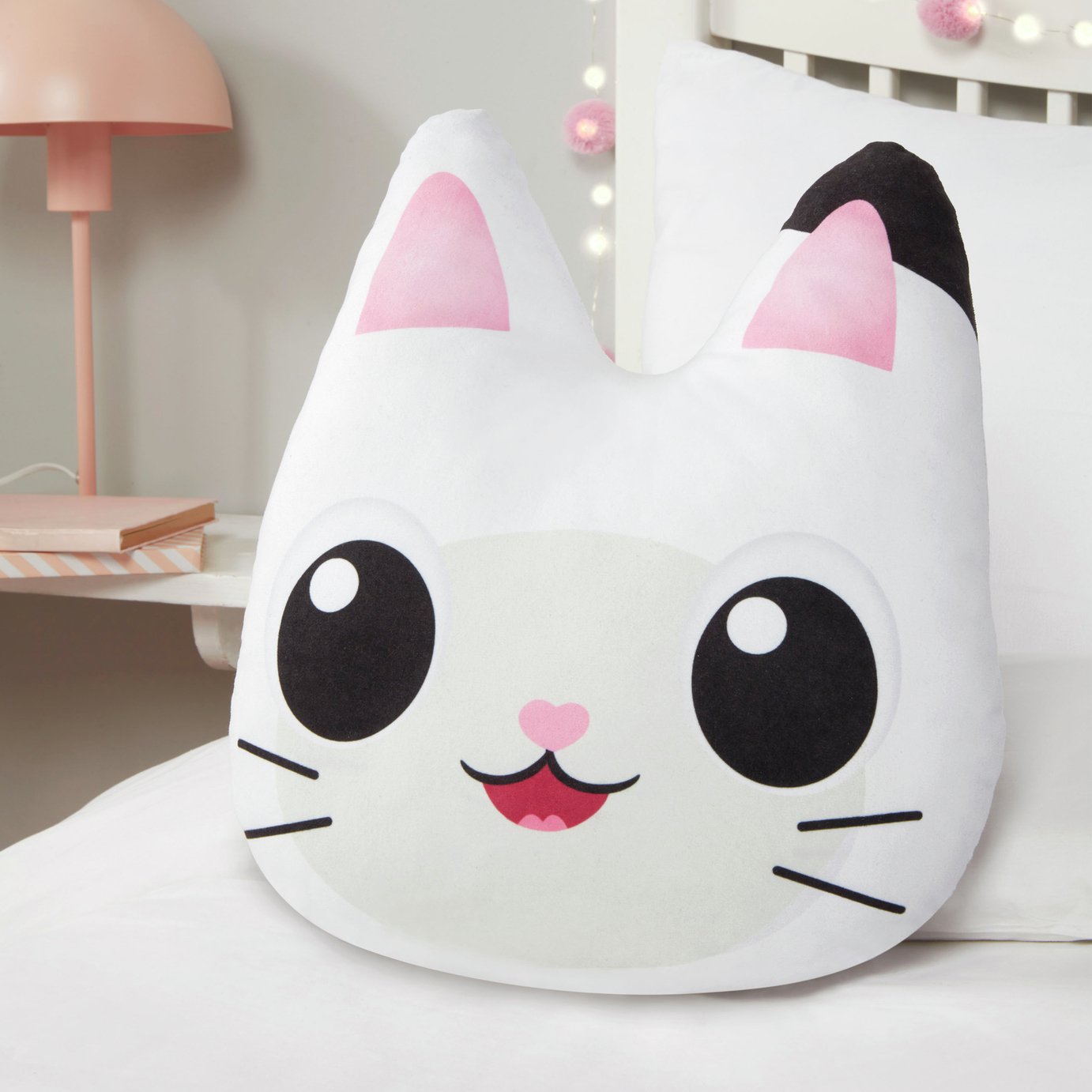 Gabby's Dollhouse Pandy Paws Shaped Cushion White - 35x30cm